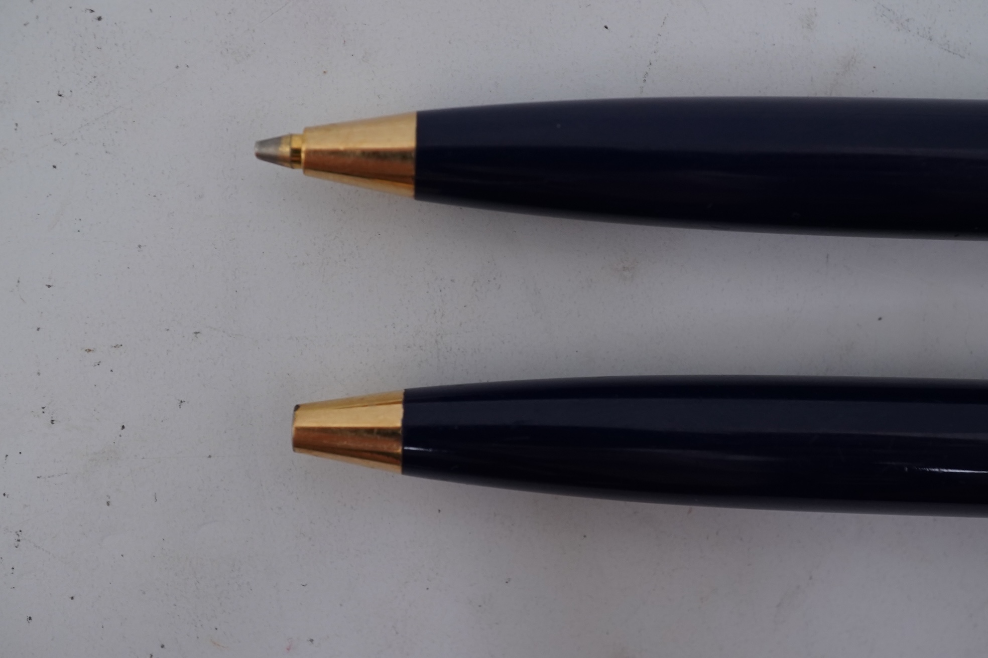 A Montblanc Generation ballpoint pen and propelling pencil set in blue with gold trims